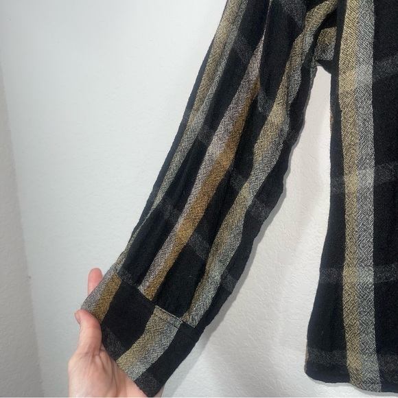 Madewell Highroad Popover Shirt in Lessing Plaid black with an white size M - Picture 13 of 14